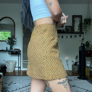 60’s esque tweed lined A line mini skirt
